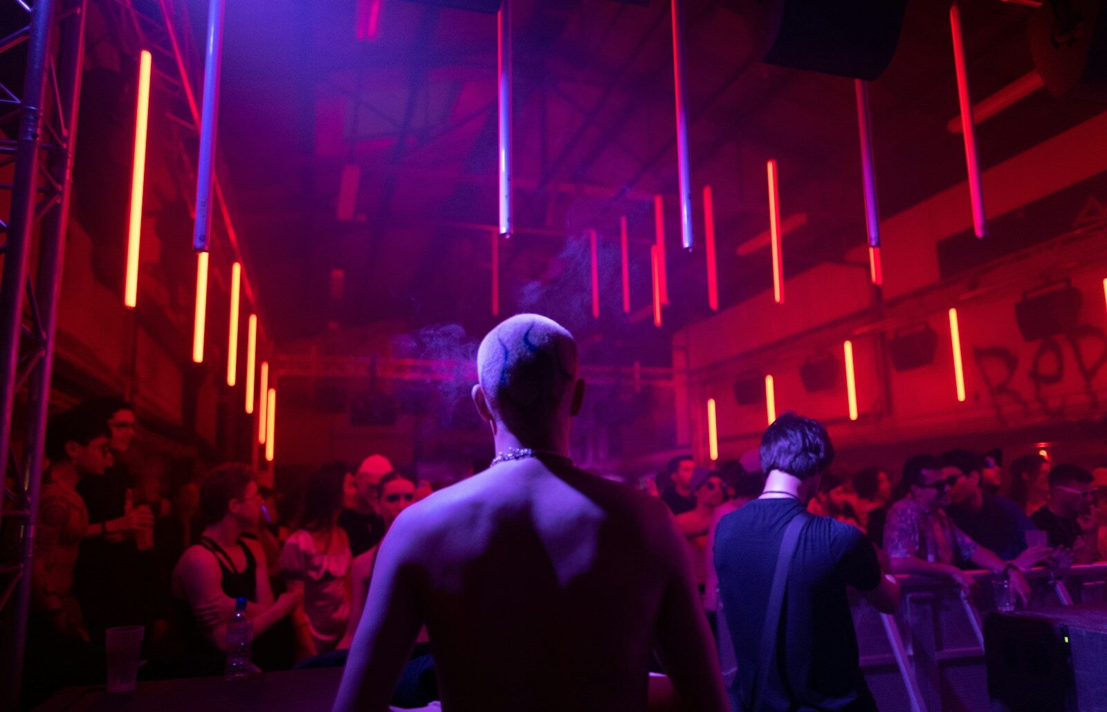 a man standing in front of a crowd of people